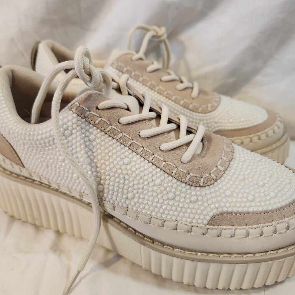 Pierre Dumas Pearl Platform Sneakers Size 9 - Like New